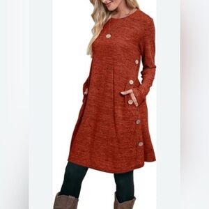 NWOT Ofeefan Long Sleeve Tunic Dress